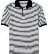 Sweet stripes initiate this classic Sean John polo in the cool-guy's rotation.