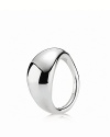 A sterling silver ring in an organic, flowing shape from PANDORA.