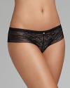 A floral lace hipster with sheer lace trim along legs from Calvin Klein.