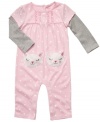 Keep her pretty in polka dots with this sweet coverall from Carter's.