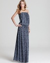 Quotation: Sweet Pea Dress - Strapless Wallpaper Print Maxi