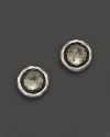 Faceted pyrite is framed in sterling silver on these classic stud earrings from Ippolita.