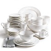 Includes 8 dinner plates, salad plates, bread and butter plates, tea cups, tea saucers and rice bowls; plus one vegetable bowl and one oval platter. This collection would be well over $1,300, if purchased separately.