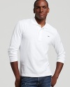 The longsleeve polo from Lacoste sports a super soft pima cotton hand and an embossed alligator logo at the left chest.