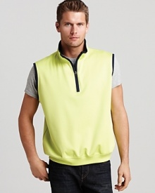 An expressively colorful vest that keeps you warm while allowing for unlimited movement, whether you're swinging the clubs or raking leaves.