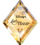 Put the finishing touch on your Lady and the Tramp collection with this exquisite title plaque. A shape inspired by the dogs' tags and crafted of golden Swarvoski crystal will make the Disney figurines truly shine.