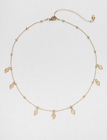 EXCLUSIVELY AT SAKS. From the Mini Collection. Delicate textured arrowhead charms on a golden ball chain point the way to unique style.Brass and silverplateLength, about 22½Lobster claspMade in USA