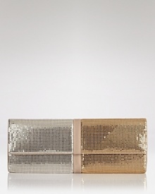 Jazz things up at cocktail hour with this metallic mesh clutch from Sondra Roberts. Sure to elevate your evening look, it features a hidden chain strap for versatile style.