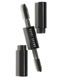 Designed to be layered, this two-in-one duo features Everything Mascara for definition and Lash Glamour Mascara for length. It's Bobbi's secret to megawatt lashes and part of her Caviar & Oyster Collection. To apply: First, brush on Everything Mascara from base of lashes to the tips. Next, apply Lash Glamour Mascara. Let each mascara dry between coats. 