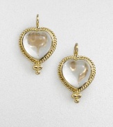 A sweet style in clear crystal and radiant 18k gold. Crystal18k goldSize, about .8Hook backMade in Italy