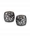 Reminiscent of the night sky, Eliot Danori's Star Struck Stud Earrings will light up your look. Square-shaped earrings feature pretty crystal patterns against an anthracite tone mixed metal setting. Approximate diameter: 9/16 inch.