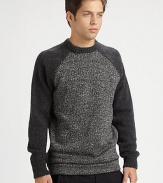 An athletic-inspired pullover knitted in a textured cotton blend, raises the bar on modern cool.CrewneckRibbed knit collar and cuffs70% cotton/30% polyesterDry cleanImported