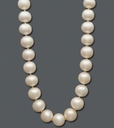 Nothing exudes elegance more than a classic pearl necklace. With a 14k gold clasp, Belle de Mer's sophisticated strand features cultured freshwater pearls (12-13 mm). Approximate length: 18 inches.