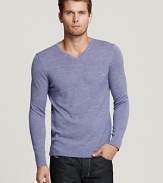 Elie Tahari offers up the Bradley, a soft, lightweight sweater with a v neck and modern fit.