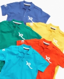 The classic polo in a softer pique weave for added comfort.  You'll love his bright, preppy look.