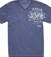 Why wear white when you can rock some cool color with this t-shirt from Marc Ecko Cut & Sew.