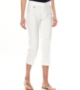 Inspired by Brasil's sultry style, go for the season's white-hot trend with these Calvin Klein cropped pants!