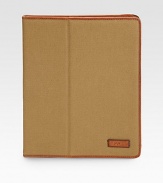 Constructed from durable canvas, this sleek leather-trimmed carrying case provides a handsome home away from home for a treasured iPad®.One interior card slotPRL-embossed leather logo patch accents the exteriorCanvas8W x 10HImported