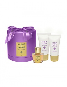 The best products from the Iris Nobile collection are presented in this deluxe Acqua di Parma hat box, making it the perfect luxurious holiday gift. Set contains: Eau de Parfum; Bath Gel and Body Cream, 1.7 oz. each. 