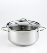 From steamed seafood to hearty casseroles, this pot is a specialty of the house. Crafted with all the right proportions, it includes an aluminum encapsulated base to ensure every inch of your culinary creation is cooked quickly and evenly throughout. Limited lifetime warranty. (Clearance)