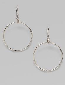 From the Bamboo Collection. Sterling silver circles of bamboo create a refined, delicate design.Sterling silver Length, about 2½ French wire Imported