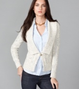 Tommy Hilfiger breathes life into a vintage-inspired silhouette in chic open-knit. Try this cardi with casual separates or wear it with dresses at the office!