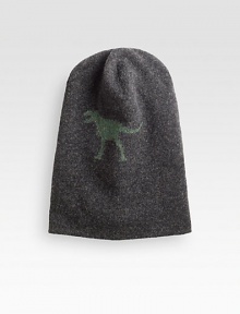 A playful dinosaur design adds lighthearted charm to this cozy hat made from Italian camel hair and wool.50% camel hair/50% woolDry cleanMade in Italy