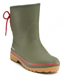 These military-inspired Tretorn rain boots stand strong when storms hit.