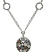 Elegance & sophistication combine on EFFY Collection's unique pendant necklace. Crafted in sterling silver, cultured freshwater pearls (3-3-1/2 mm) combine with pink tourmaline, white sapphire, citrine and blue topaz accents for added sparkle. Approximate length: 20 inches. Approximate drop: 1 inch.