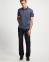 A trim, modern fit shaped in comfortable, cozy cotton.Buttoned placketCottonMachine washImported