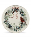 For nearly 150 years, Lenox has been renowned throughout the world as a premier designer and manufacturer of fine tableware. This year, begin a cherished holiday tradition with festive Winter Greetings dinner plates. Its resplendent pattern of red and gold bows accented with sprigs of holly is fresh and lively on snowy white china, making your entertaining table a bountiful expression of holiday cheer.