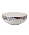 Out of this world, the Cosmic serving bowl from Denby ushers your supper right from oven to table without skimping on style. Featuring wild paisleys, playful dots and bold blooms on modern white porcelain.