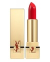 Dress your lips in Yves Saint Laurent. Introducing NEW Rouge Pur Couture SPF 15, a new generation of emblematic colors, red, fuchsia and orange, in a collection of 18 vivacious lipsticks. This luminous satin texture is presented in a modern golden case, designed by YSL Couture Creative Director Stefano Pilati, for the ultimate in luxury and style. SPF 15 protects the lips while hydrospheres and natural extracts provide all day comfort & hydration. For women who speak YSL.