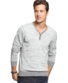 Take your casual game to the next level with this y-neck lightweight sweater from INC International Concepts.