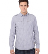 Your weekend look is set. This shirt from Buffalo David Bitton is instant casual cool.