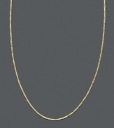 Detailed design and sturdy strength make this 14k gold box chain the perfect necklace for everyday wear. Adjustable. Approximate length: 16-20 inches.