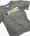 Stay original. He'll have unique sporty style in this graphic tee shirt from Puma.