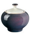 A true gem, the Amethyst sugar bowl is simply glazed but boldly hued, in deep indigo and crisp white from Denby's collection of dinnerware. The dishes can embrace their luxe color alone or they can be paired with the playful dots of Amethyst Stone for a well-balanced and uniquely customized table setting.