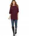 Horizontal ribbed knit and a slouchy-chic shape make Vintage Suzie's tunic sweater stand out! (Clearance)