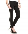 Jessica Simpson gives this season's must-have tuxedo-stripe skinny pants a festive upgrade with the inclusion of shimmery sequins!