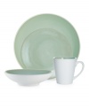 With clean lines and splashes of green, the Kealia place settings dish out casual fare with modern elegance, plus all the convenience of dishwasher- and microwave-safe stoneware from Noritake.