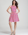 Cut a retro silhouette in this utterly charming Lilly Pulitzer dress, sharply patterned with stripes for a nautical finish.