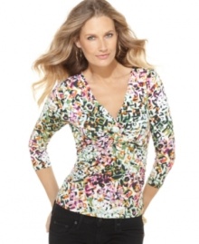 Cable & Gauge updates a sexy staple with a painterly print for spring. The fashionably-affordable price tag makes this top a must-have!