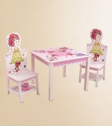 Based on the magical world of everyone's favorite book character, this interactive furniture set lets young girls put on their very own fashion show with Nancy, dressing her up in the included wooden dresses.