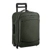 The new trend in luggage, Briggs & Riley expandable carry on's newly redesigned 20 wide-body is an ideal for both domestic and international travel. The shorter and wider configuration offers the maximum packing capacity and easily fits feet-first in the overhead compartment. Outsider® handle for wrinkle-free flat packing. Zip-around expansion increases packing capacity by 30%.