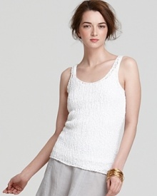 The perfect layering piece, this Eileen Fisher tank pairs super-soft cotton with a flattering neckline for a wardrobe essential that works overtime.