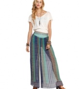 In a relaxed wide leg, these Free People printed & pleated pants are a modern take on boho appeal!