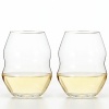 Ergonomically designed, this casual, stemless wineglass is stackable for those short on storage space.