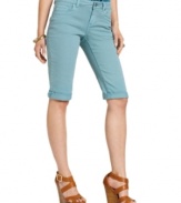 Elongate your legs with DKNY Jeans' Bermuda shorts. The skinny leg and on-trend wash are ultraflattering!