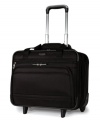 Tailored to the traveler's needs, this Samsonite rolling tote is designed with a slender, streamlined shape that doesn't compromise capacity. Lightweight even when loaded, it features plenty of organizational space, including a padded laptop compartment to keep your tech stuff safe. 10-year limited warranty. Qualifies for Rebate